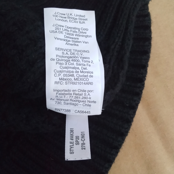 Women's J. Crew Ribbed Black V Neck Sweater Puff Sleeves Size Small - Picture 12 of 12